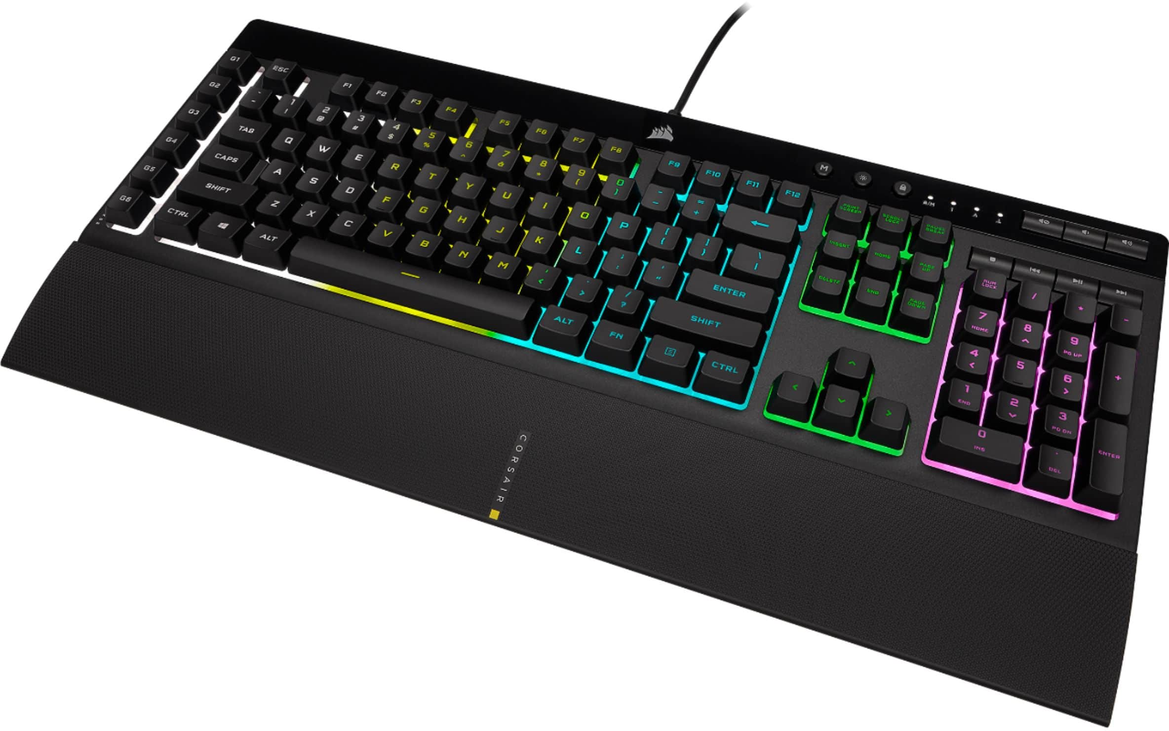 Alt View 11. CORSAIR - K55 RGB Pro Full-size Wired Dome Membrane Gaming Keyboard with Elgato Stream Deck Software Integration - Black.