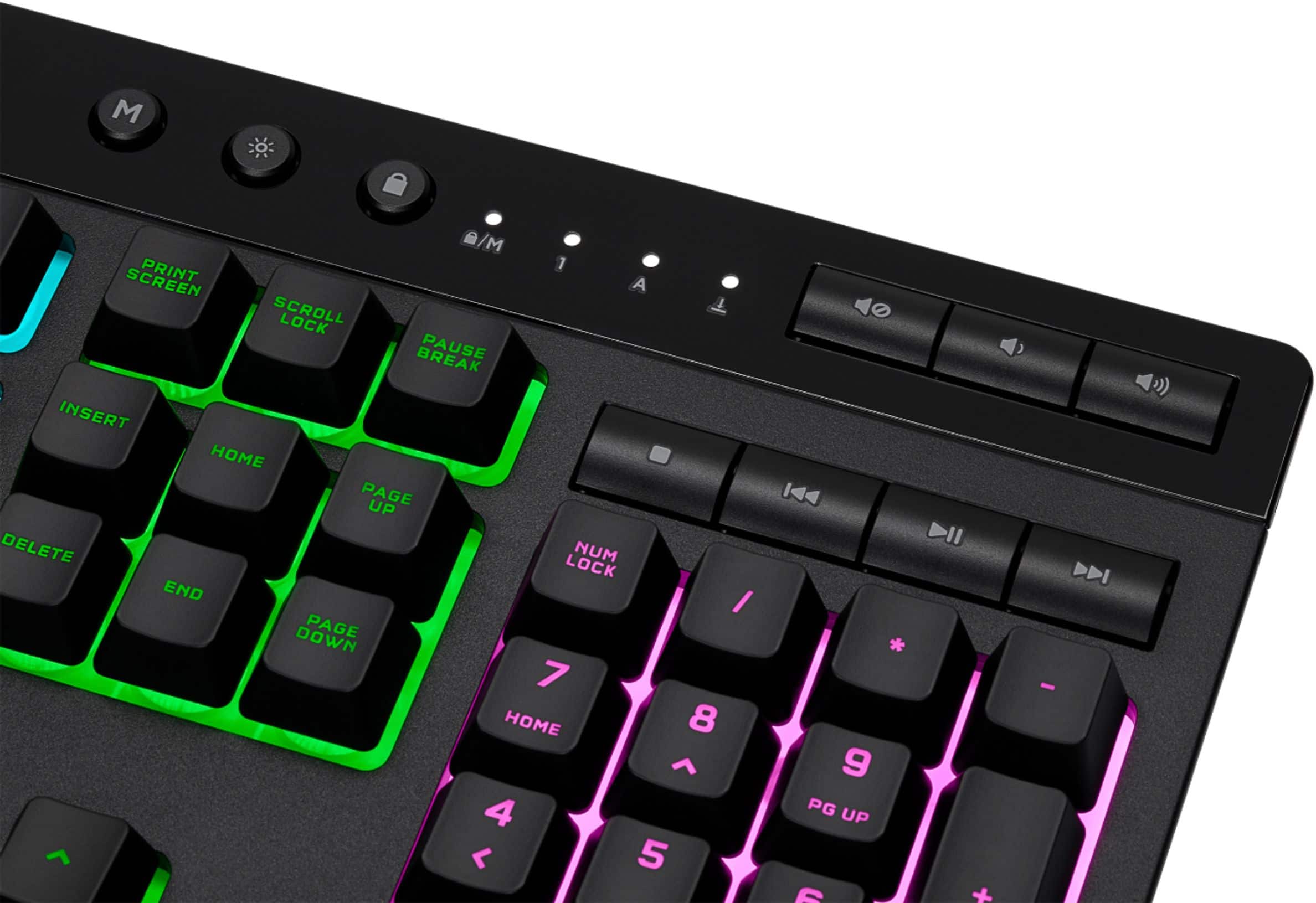 Alt View 17. CORSAIR - K55 RGB Pro Full-size Wired Dome Membrane Gaming Keyboard with Elgato Stream Deck Software Integration - Black.