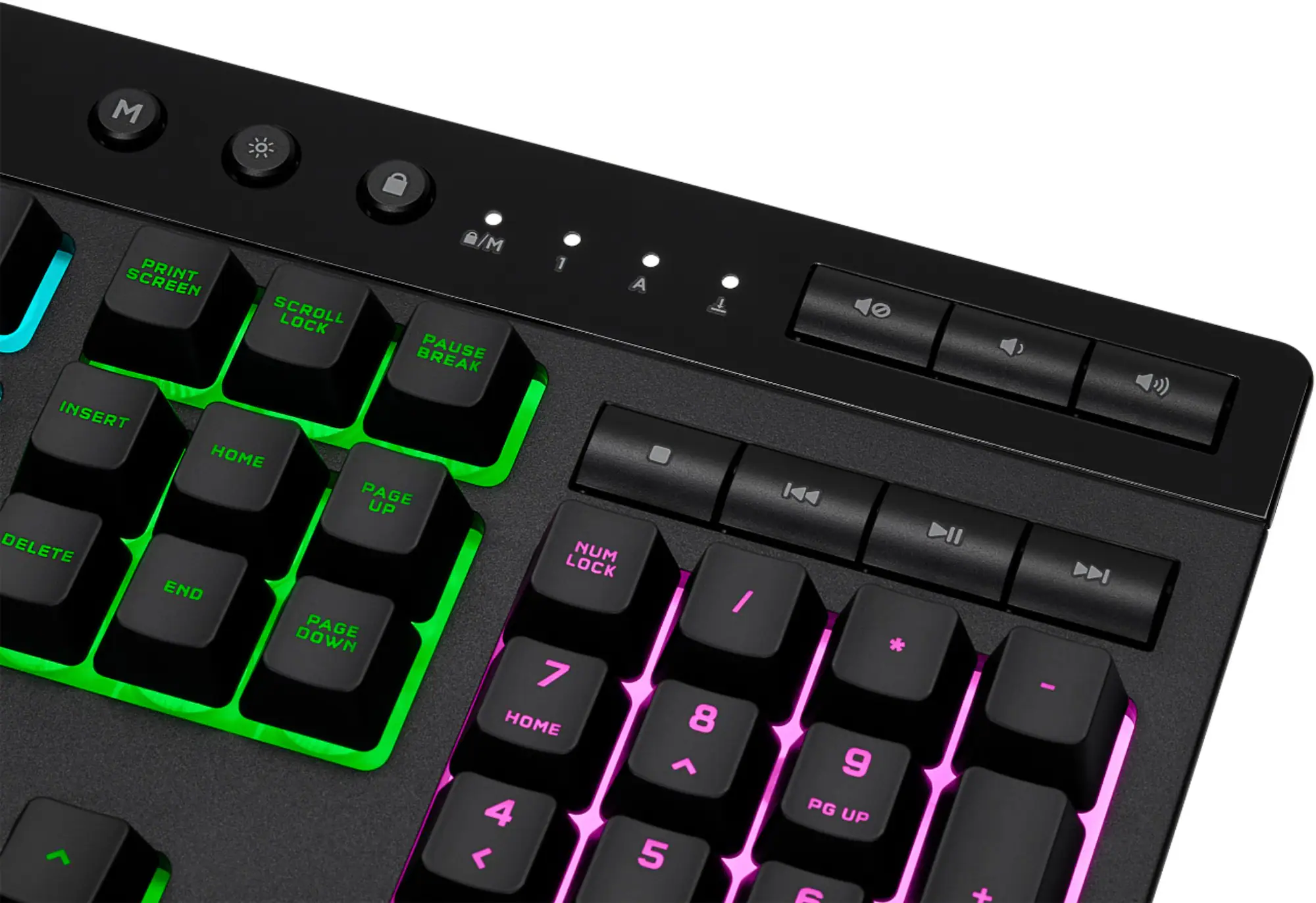 Zoom in on Alt View 17. CORSAIR - K55 RGB Pro Full-size Wired Dome Membrane Gaming Keyboard with Elgato Stream Deck Software Integration - Black.