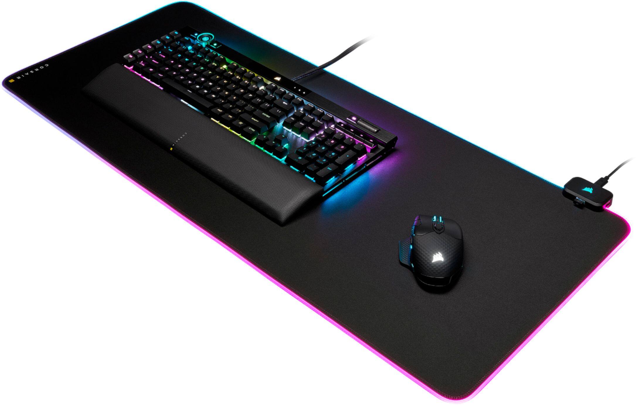 Alt View 16. CORSAIR - MM700 RGB Extended Cloth Gaming Mouse Pad - Black.