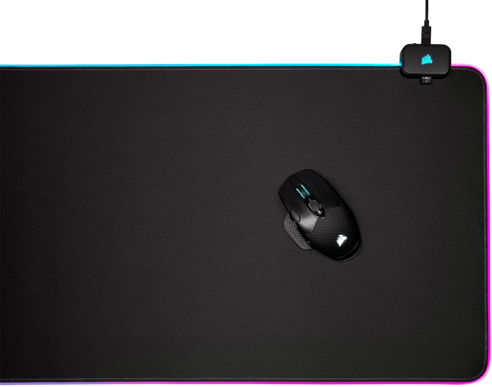 Alt View 17. CORSAIR - MM700 RGB Extended Cloth Gaming Mouse Pad - Black.