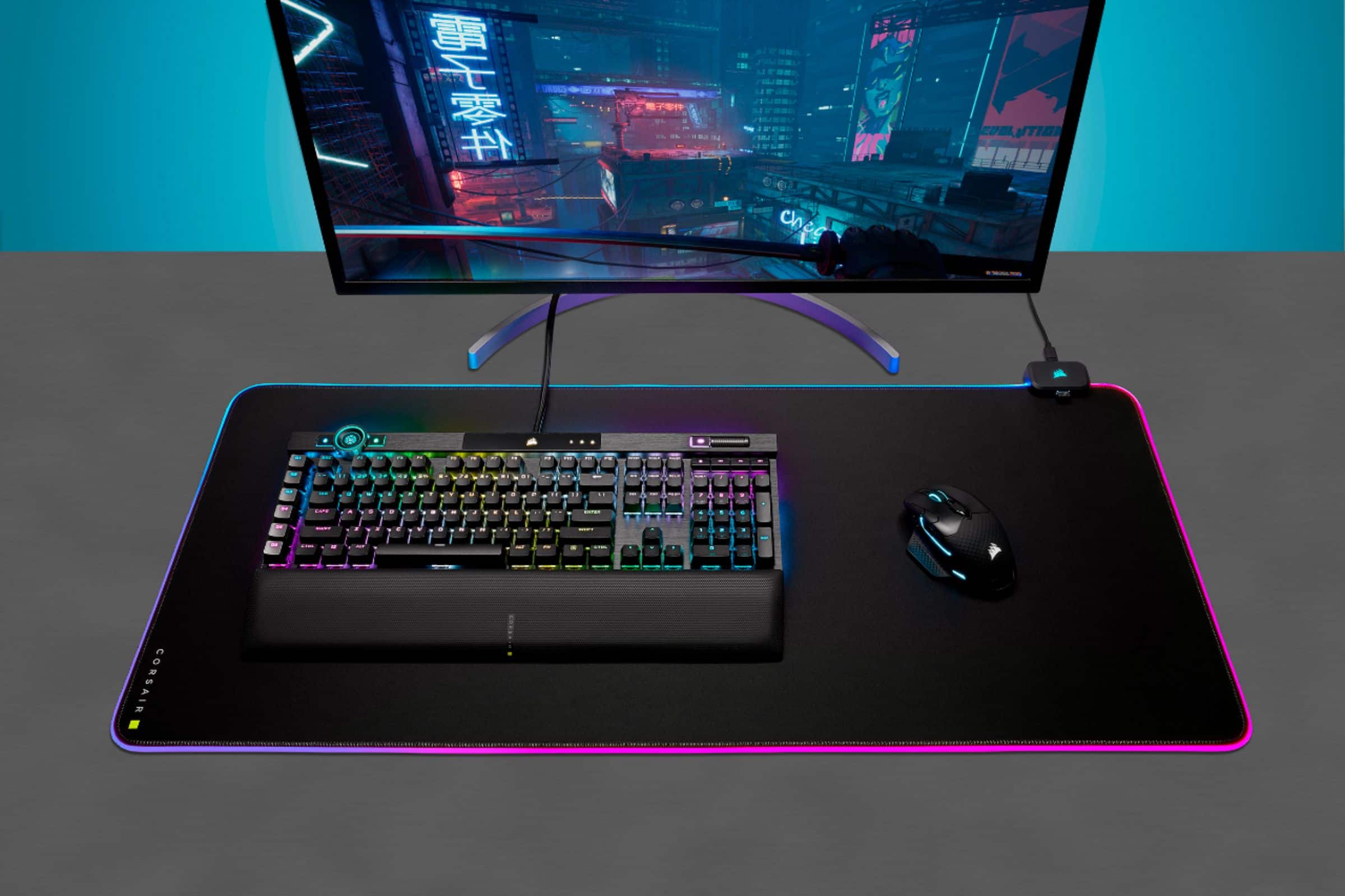 Alt View 24. CORSAIR - MM700 RGB Extended Cloth Gaming Mouse Pad - Black.