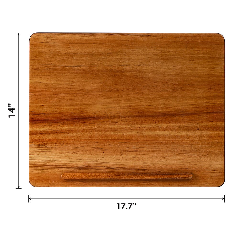 Alt View 17. Rossie Home - Acacia Easel Lap Desk with Storage for 15.6 Laptop - Natural.