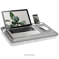 LapGear - Premium Ash Wood Lap Desk for 15.6" Laptop - Harbor Gray - Front_Zoom