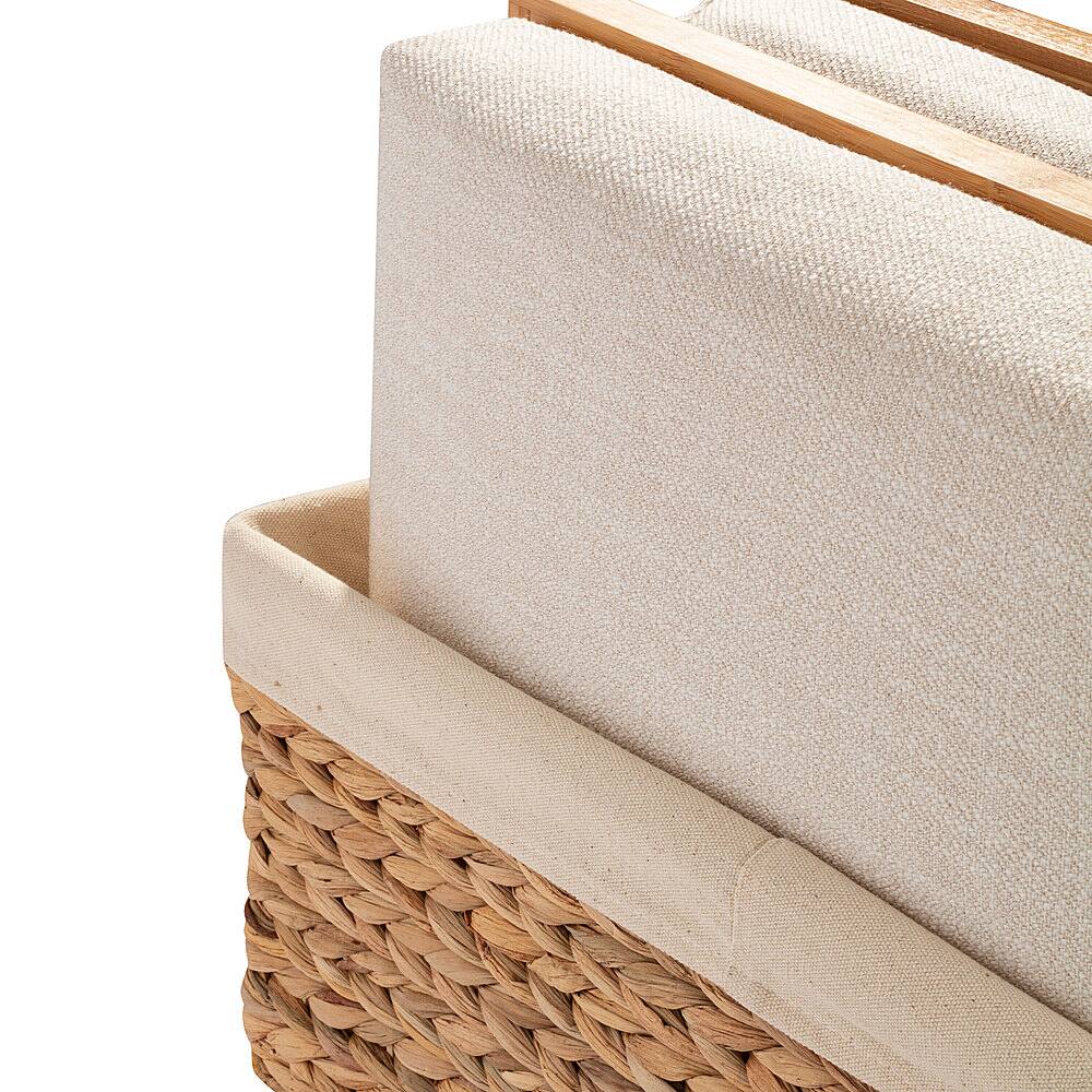Alt View 12. Rossie Home - Lap Tray set of 2 with Basket - Natural Bamboo.