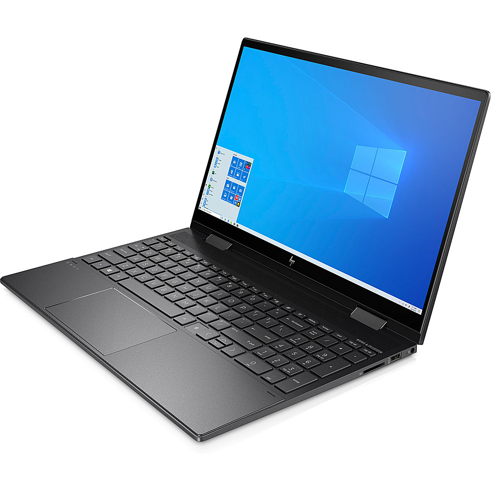 Left View: HP - ENVY X360 2-in-1 15.6" Refurbished Touch-Screen Laptop -  AMD Ryzen 5 4500U - 8GB Memory - 256GB SSD