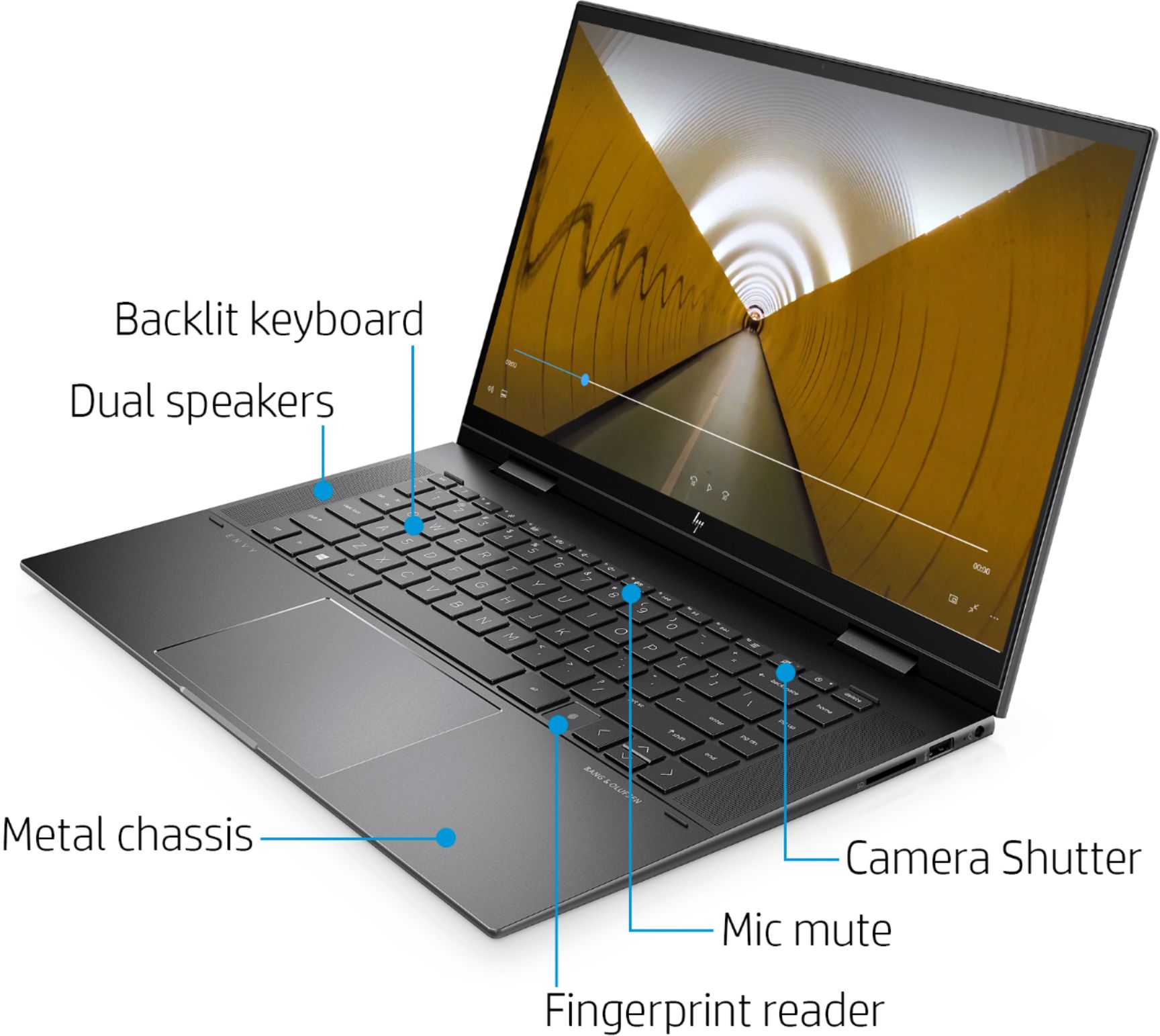 HP - Envy x360 2-in-1 15.6 Touch-Screen Laptop - AMD Ryzen 7 - 8GB Memory  - 512GB SSD - Nightfall Black