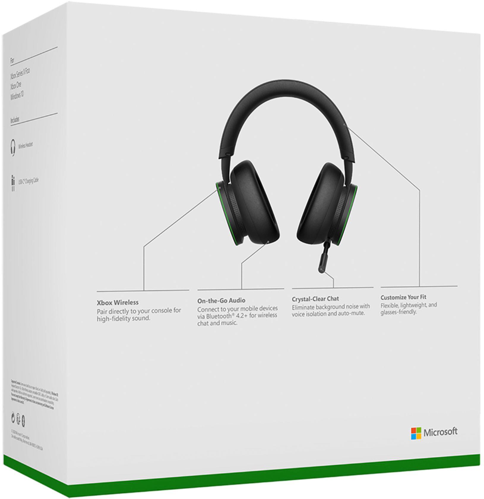 Microsoft Xbox Wireless Gaming Headset for Xbox Series X S Xbox One and Windows 10 11 Black TLL 00001 Open Box Best Buy