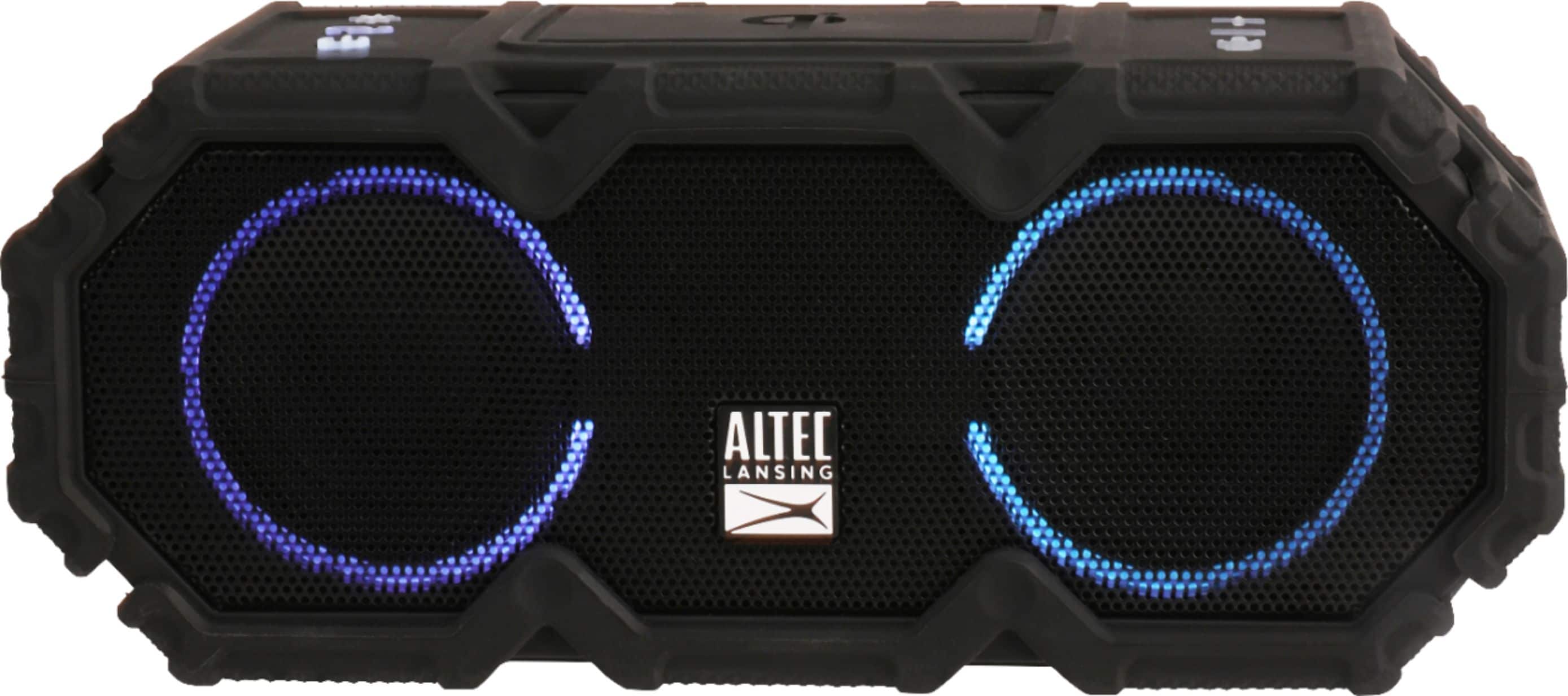 Altec Lansing - LifeJacket Jolt Portable Bluetooth Speaker with Lights - Black - Front_Zoom