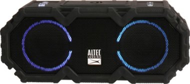 Altec Lansing - LifeJacket Jolt Portable Bluetooth Speaker with Lights - Black - Front_Zoom