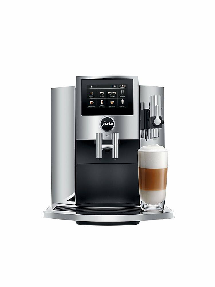 Alt View 16. Jura - S8 Espresso Machine with 15 bars of pressure and Milk Frother - Chrome.