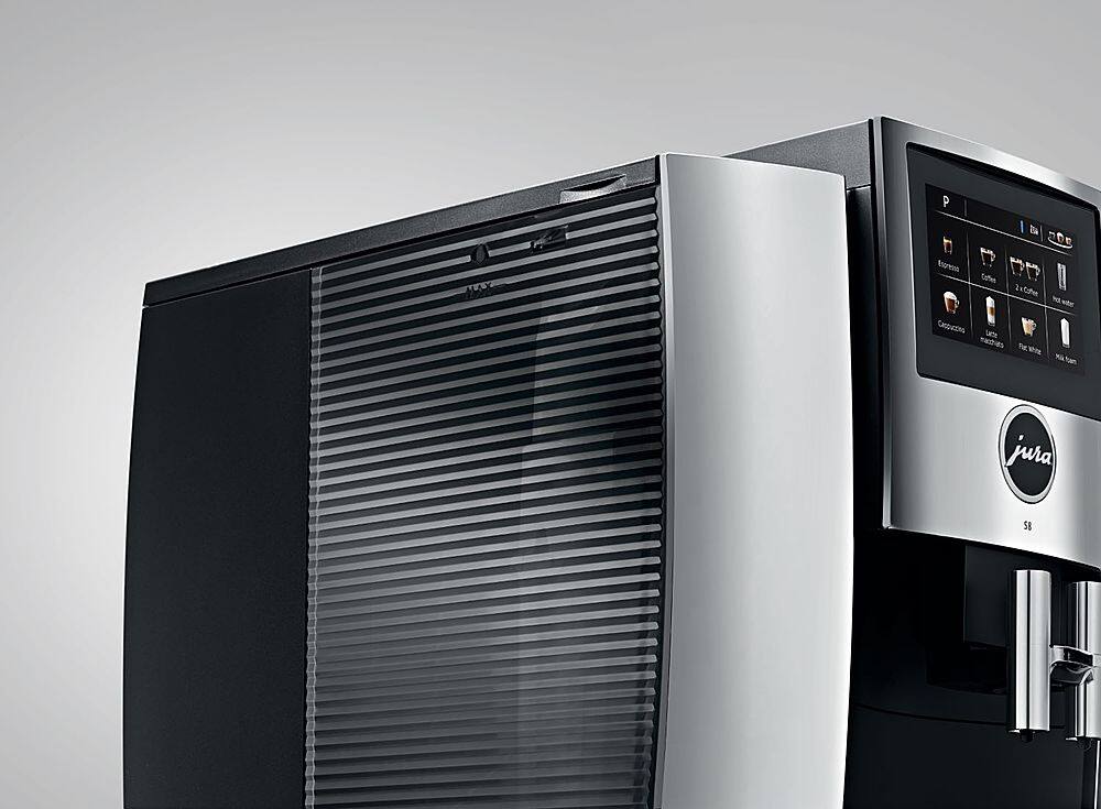 Alt View 18. Jura - S8 Espresso Machine with 15 bars of pressure and Milk Frother - Chrome.