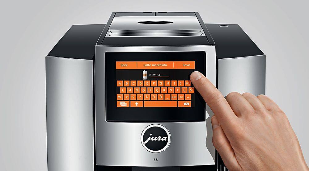 Alt View 21. Jura - S8 Espresso Machine with 15 bars of pressure and Milk Frother - Chrome.