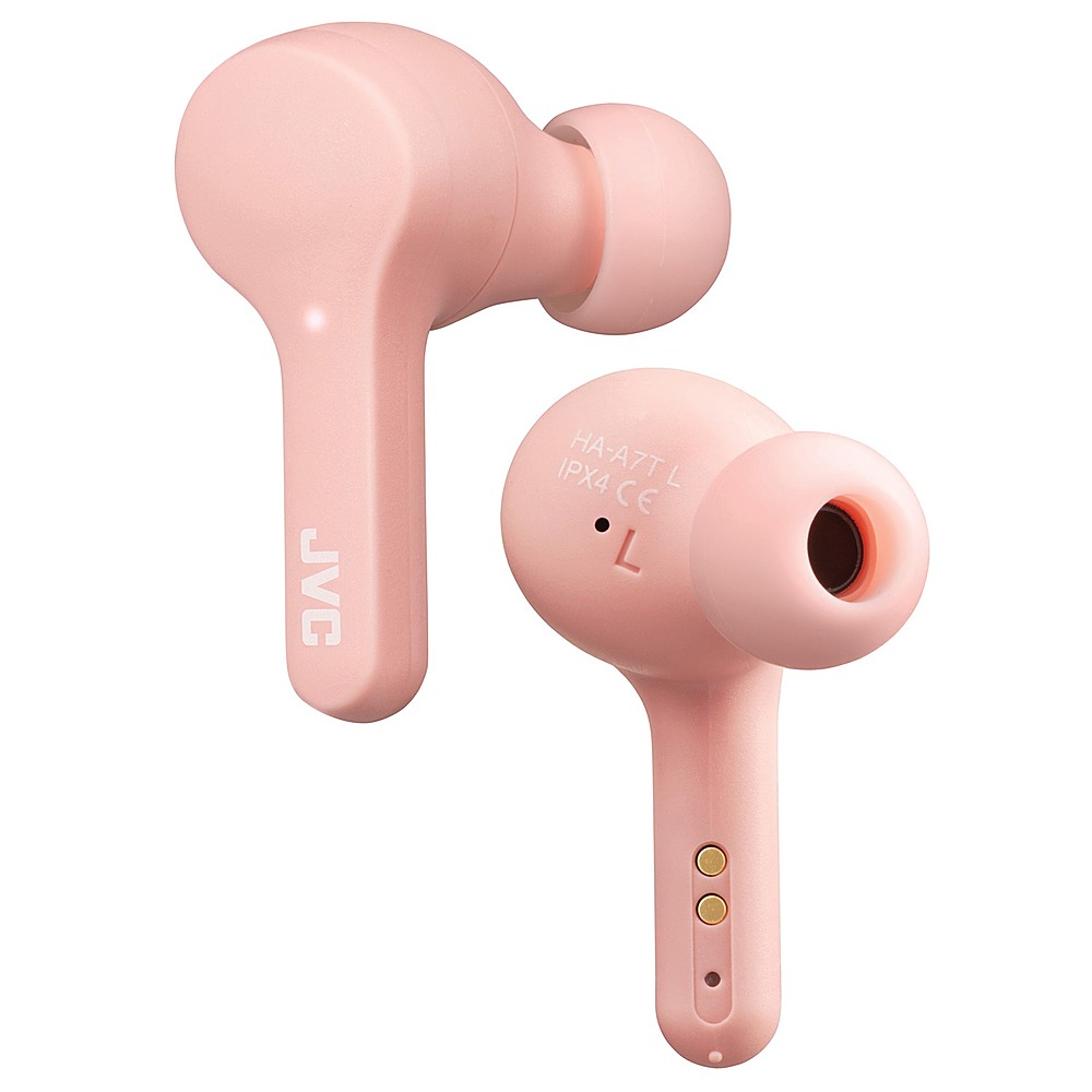 Angle View: JVC - Gumy True Wireless Headphones - Peach Pink
