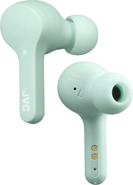 Front Zoom. JVC - Gumy True Wireless Headphones - Mint Green.