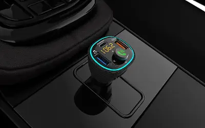 T10 Car Wireless MP3 FM Transmitter Handsfree Bluetooth Player - Free