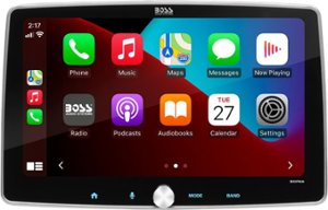 BOSS Audio - 9" Car Multimedia Player with Android Auto and Apple CarPlay - Black - Front_Zoom