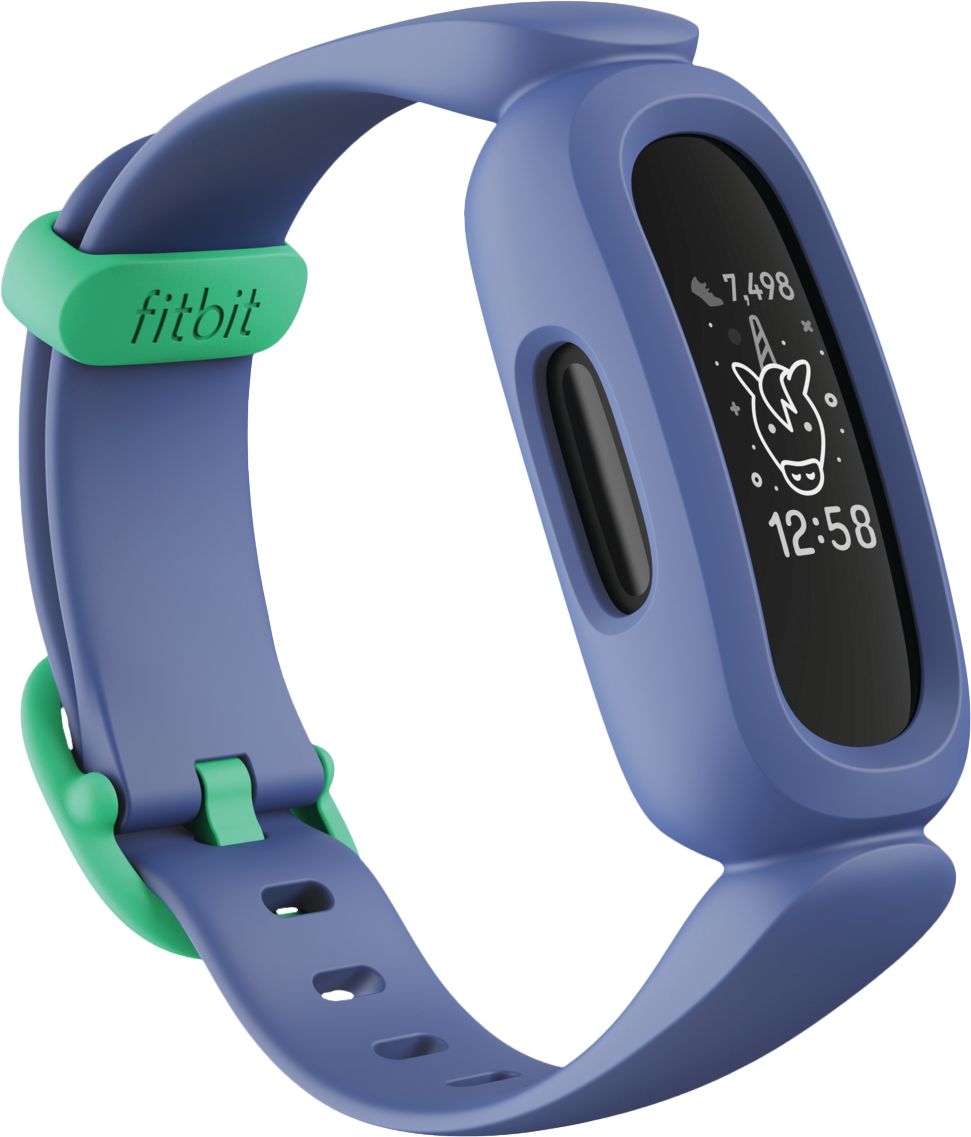 Angle View: Fitbit - Ace 3 Activity Tracker for Kids - Cosmic Blue