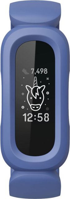 Front Zoom. Fitbit - Ace 3 Activity Tracker for Kids - Cosmic Blue.