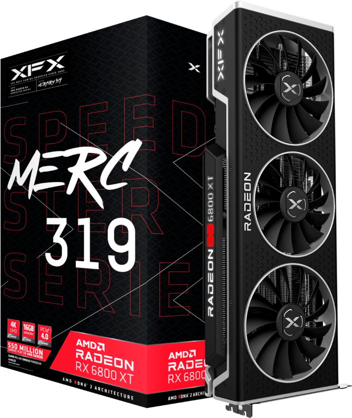 Best Buy: MSI AMD Radeon RX 6800 XT 16G 16GB GDDR6 PCI Express 4.0 Graphics  Card Black Radeon RX 6800 XT 16G