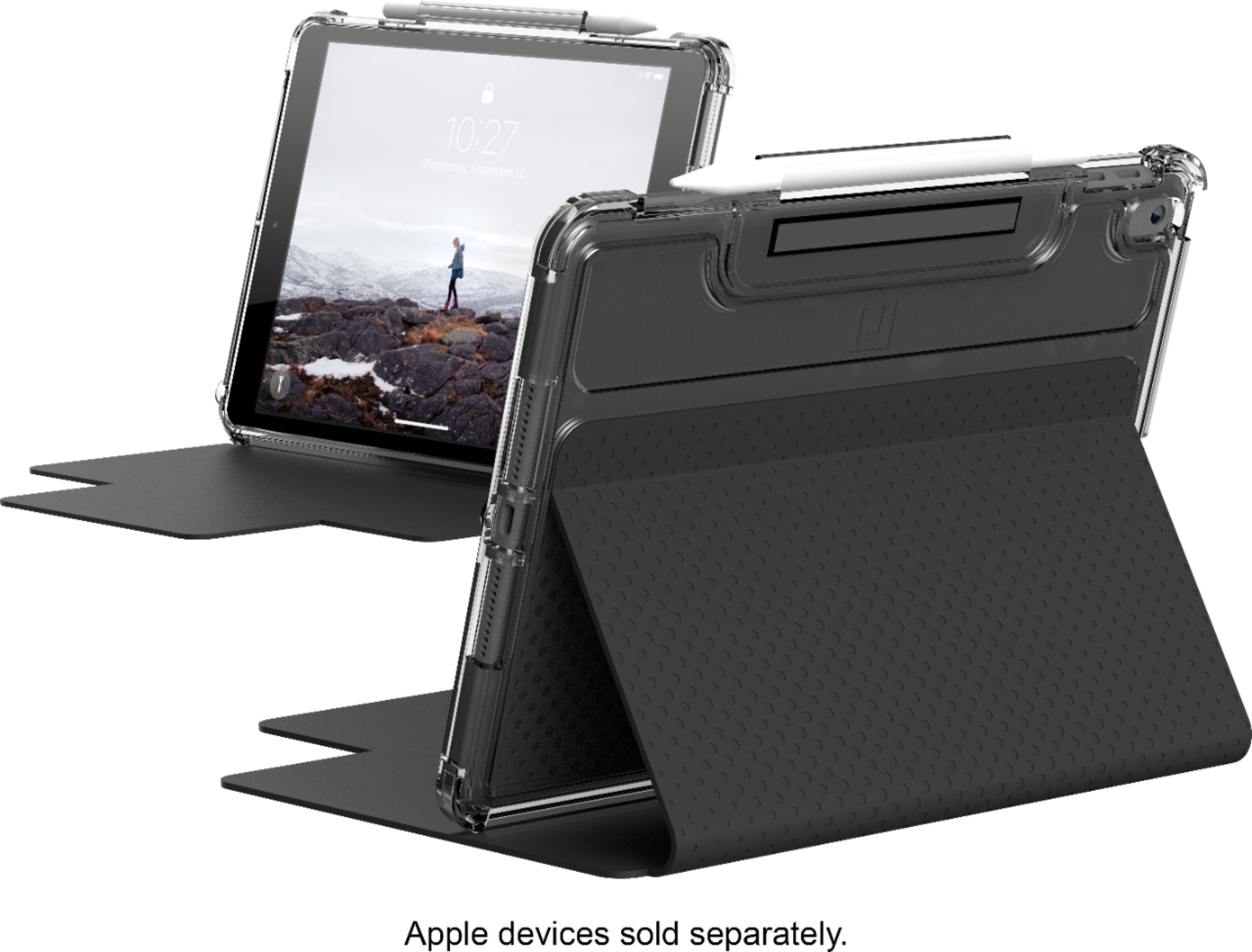 MacCase Premium Leather 2021 iPad Pro 12.9 5th Generation Folio Case with Magnetic Accessory System - Black