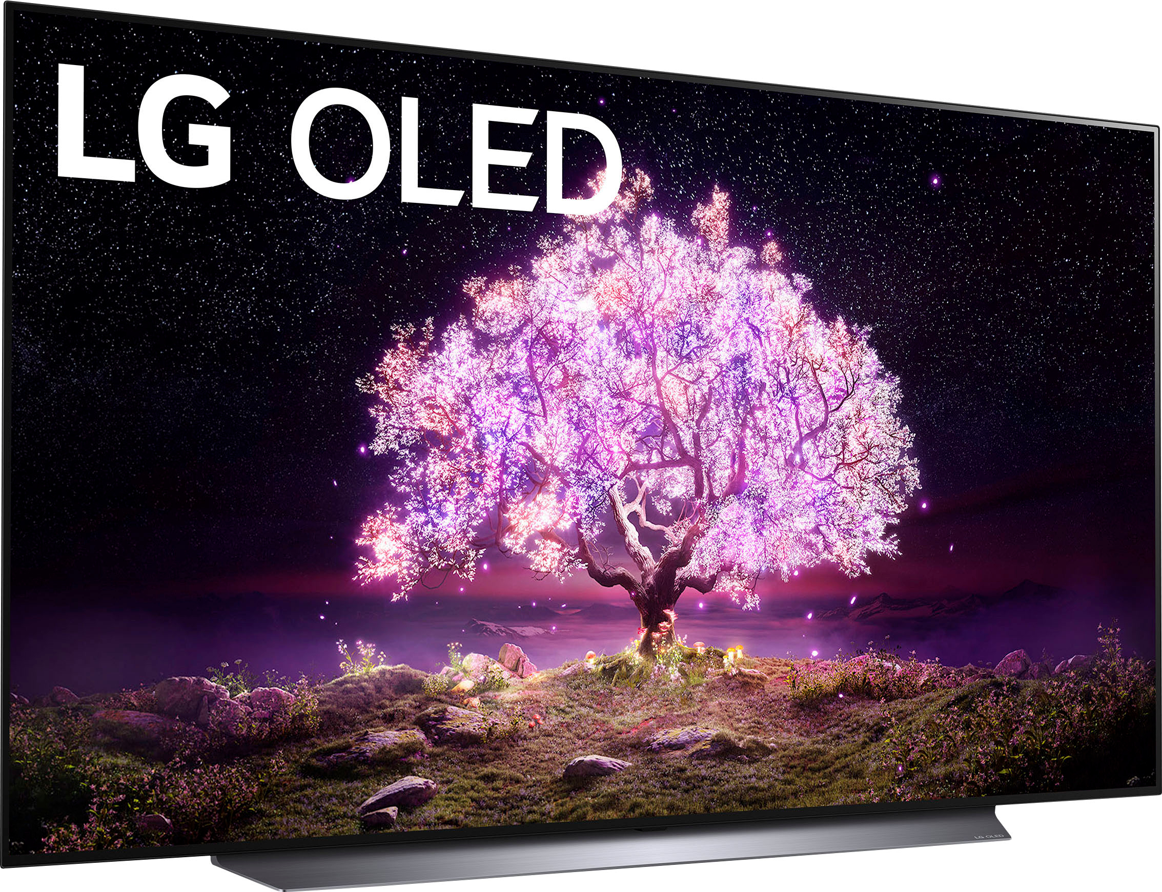 Left View: LG - 77" Class C1 Series OLED 4K UHD Smart webOS TV