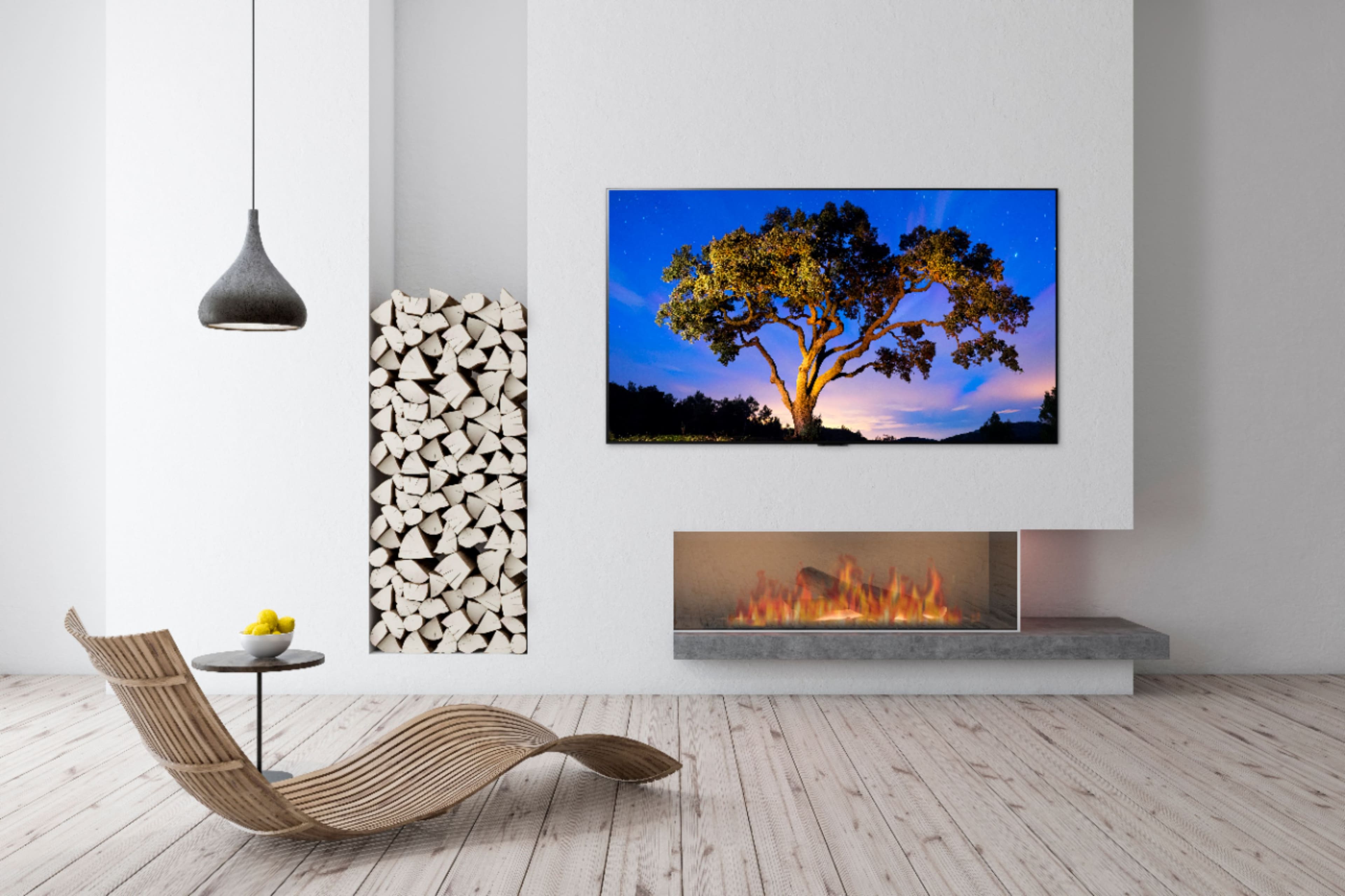 Alt View 21. LG - 55" Class G1 Series OLED evo 4K UHD Smart webOS TV with Gallery Design - Dark Grey.