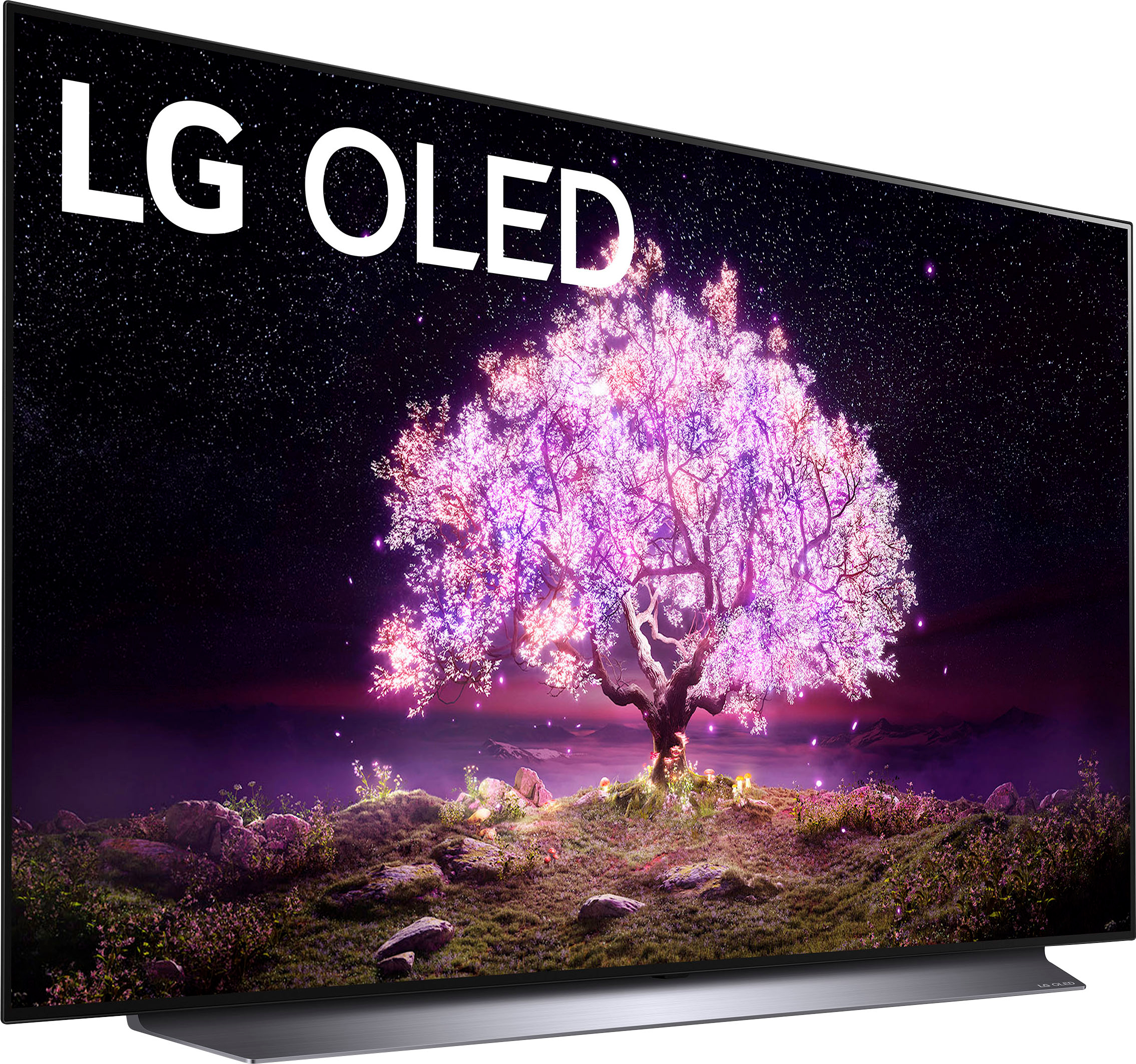 Left View: LG - 55" Class C1 Series OLED 4K UHD Smart webOS TV