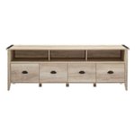 Front Zoom. Walker Edison - Industrial Farmhouse TV Stand for TV's up to 80" - White Oak.
