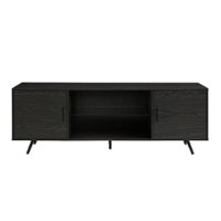 Walker Edison - 70" Mid Century Modern TV Console for Most Flat-Panel TVs Up to 80" - Graphite - Front_Zoom