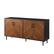 Angle. Walker Edison - 58” Mid Century Modern Faux Bookmatch Buffet - Acorn Bookmatch / Solid Black.