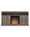 Front. Walker Edison - Farmhouse Tall Barndoor Soundbar Storage Fireplace TV Stand for Most TVs up to 65" - Grey Wash.