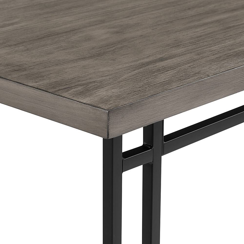 Best Buy Walker Edison 60” Modern Metal and Wood Veneer Dining Table