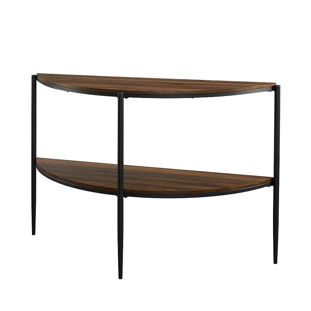 Angle View: Walker Edison - 48" Modern Tiered Entry Table - Dark Walnut