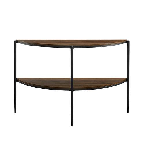 Walker Edison - 48" Modern Tiered Entry Table - Dark Walnut