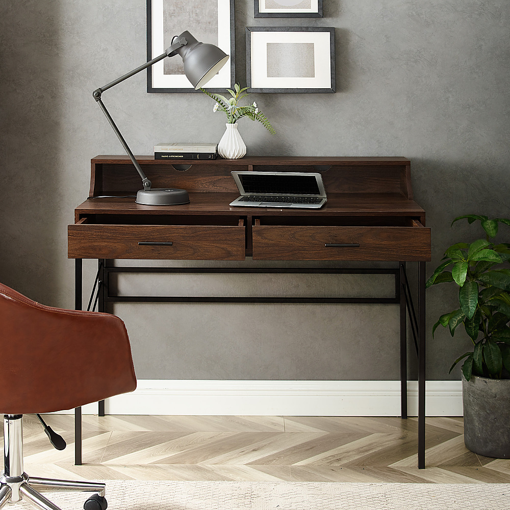 Adore Decor Sutton Mid-Century Modern Wood 3-Drawer Writing Desk Dark Brown  FUTB10129A - Best Buy