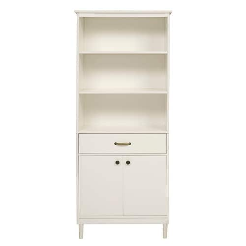 Walker Edison - 70” Modern 2 Door Storage Hutch - White