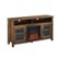 Angle Zoom. Walker Edison - Tall Glass Two Door Soundbar Storage Fireplace TV Stand for Most TVs Up to 65" - Rustic Oak.
