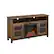 Angle. Walker Edison - 58" Tall Glass Two Door Soundbar Storage Fireplace TV Stand for Most TVs Up to 65" - Rustic Oak.