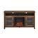 Front. Walker Edison - 58" Tall Glass Two Door Soundbar Storage Fireplace TV Stand for Most TVs Up to 65" - Rustic Oak.