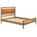 Left. Walker Edison - Mid Century Headboard Solid Wood Queen Bed - Caramel.