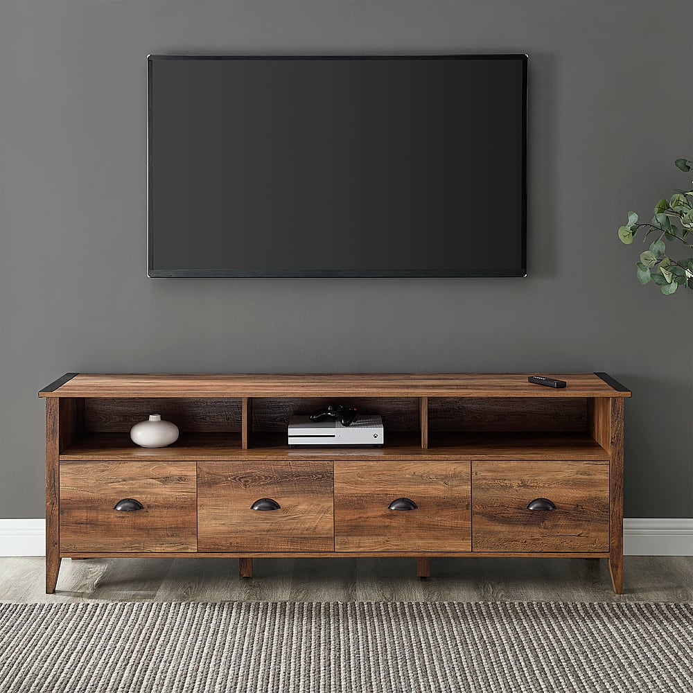 Best Buy: Walker Edison Industrial Farmhouse TV Stand for TV's up to 80 ...