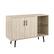 Left. Walker Edison - 44” Modern Asymmetrical Buffet with Glass Shelf - Birch.