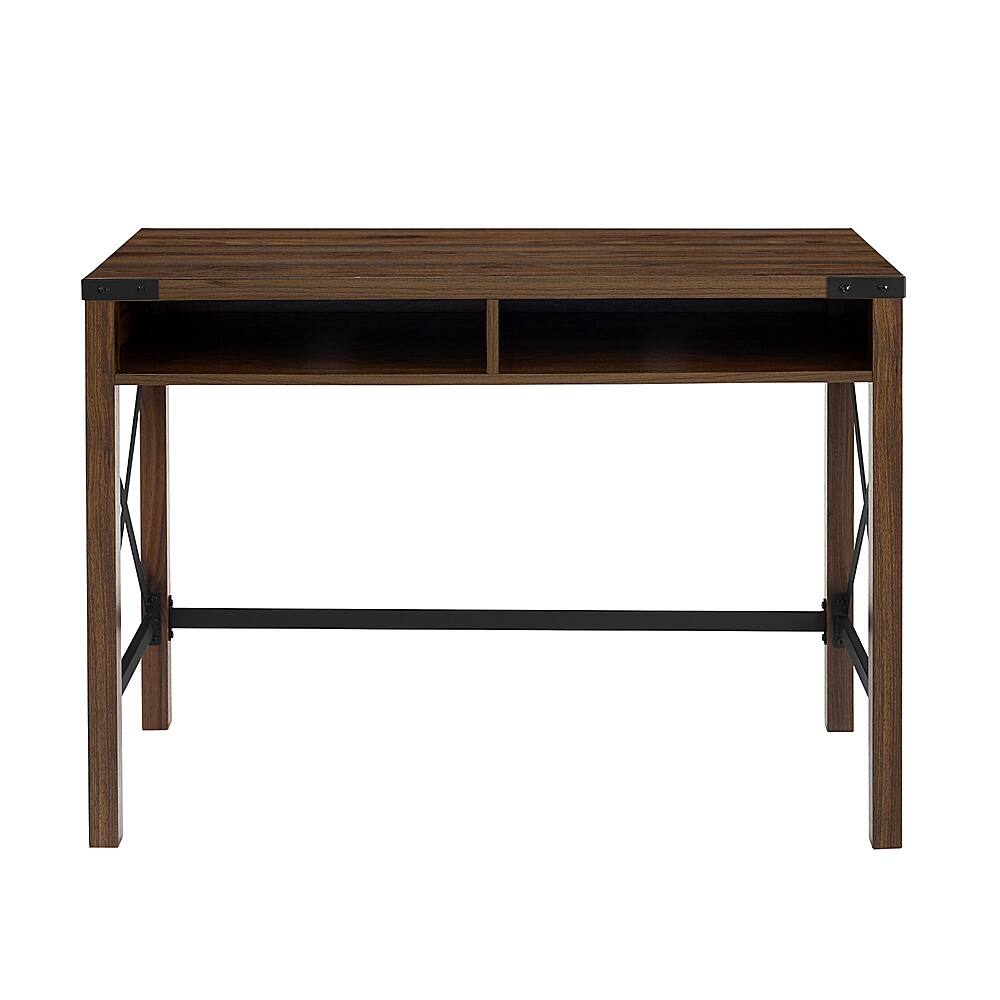 Best Buy Walker Edison 42" Farmhouse X Frame Wood Computer Desk Dark