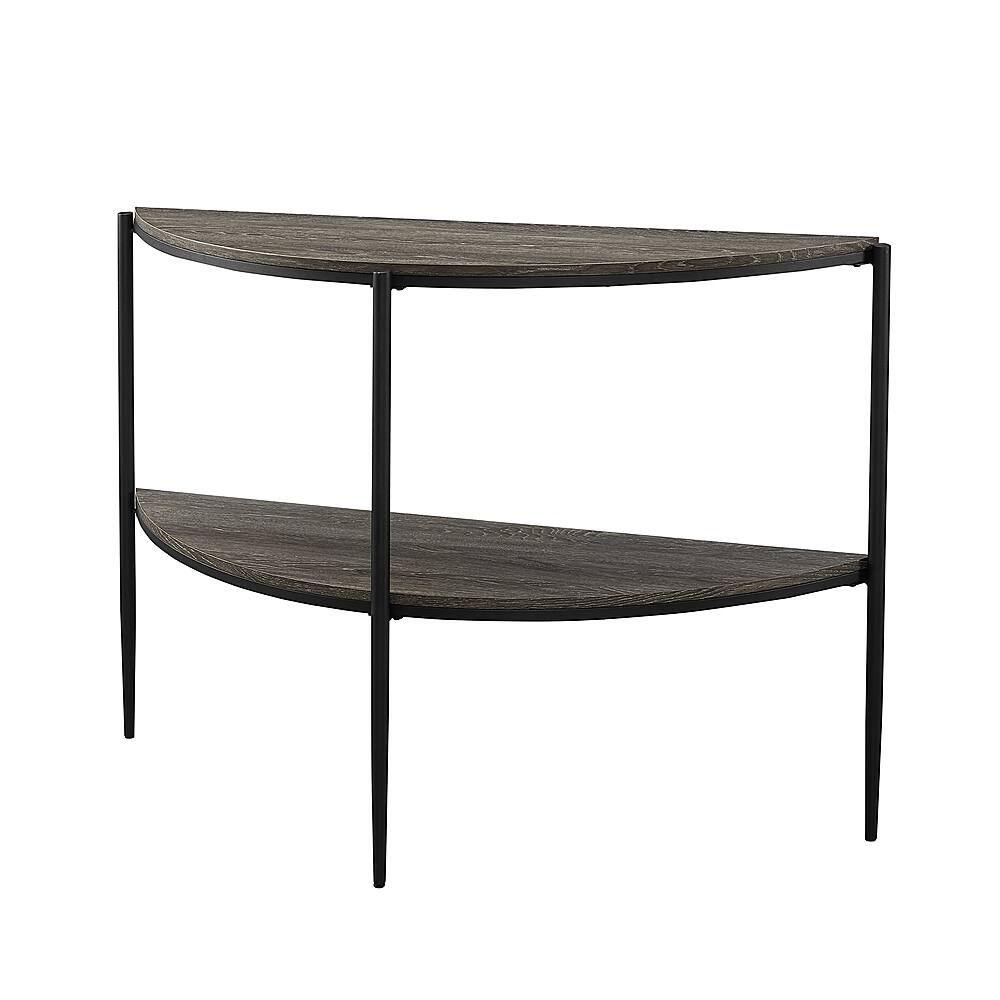 Angle View: Walker Edison - 48" Modern Tiered Entry Table - Cerused Ash