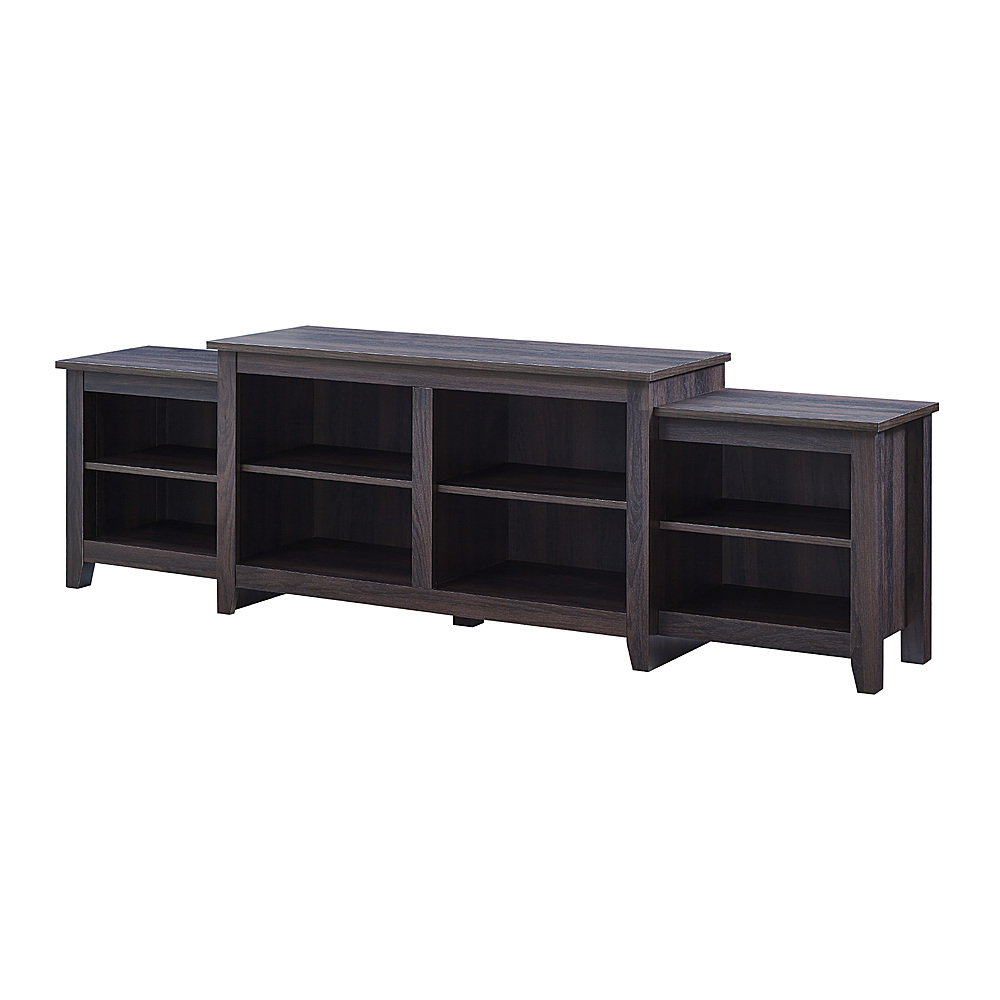 Angle View: Walker Edison - Transitional Tiered TV Stand for TV's up to 50" - Dark Roast Espresso
