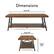 Alt View 11. Click Decor - Ezra Solid Wood and Metal Coffee Table - Walnut Brown.
