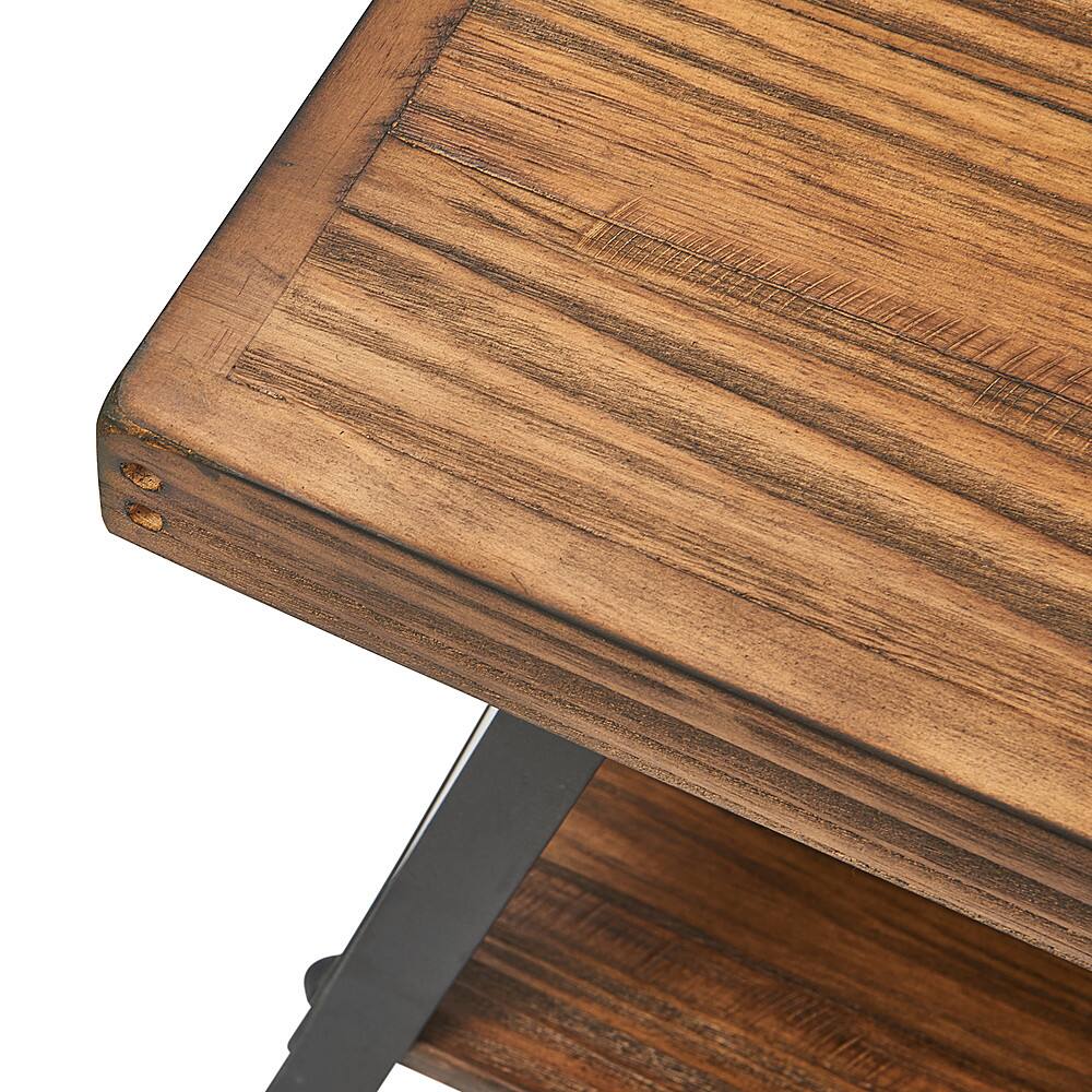 Alt View 13. Click Decor - Ezra Solid Wood and Metal Coffee Table - Walnut Brown.