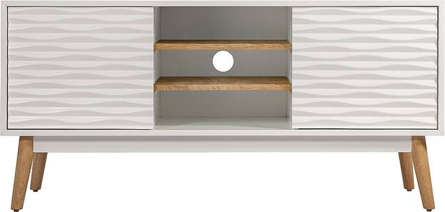 Front. Elle Decor - Media Console - French White.