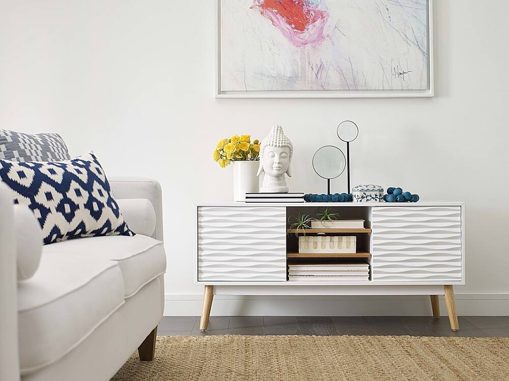 Alt View 11. Elle Decor - Media Console - French White.